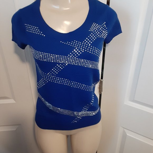 Calvin Klein metallic bead sweater womens size XS - Picture 5 of 11